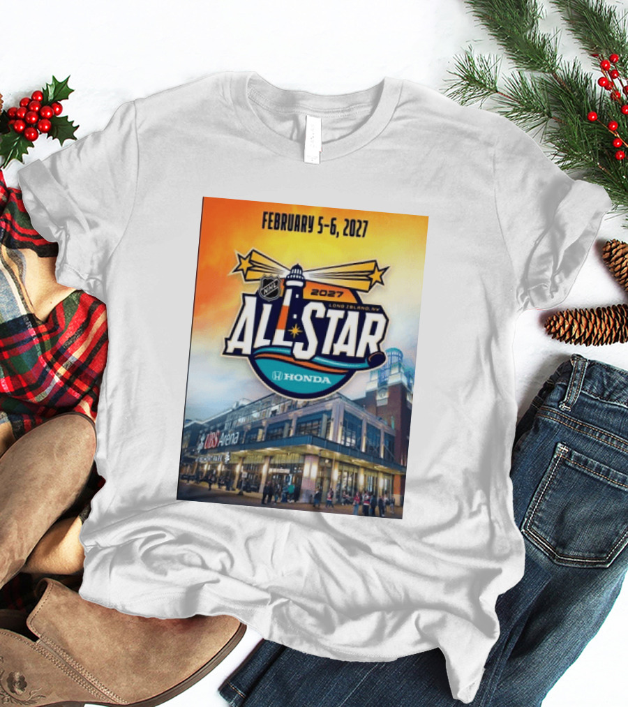 NHL All Star 2027 Honda February 5 6 UBS Arena Long Island NY T-Shirt