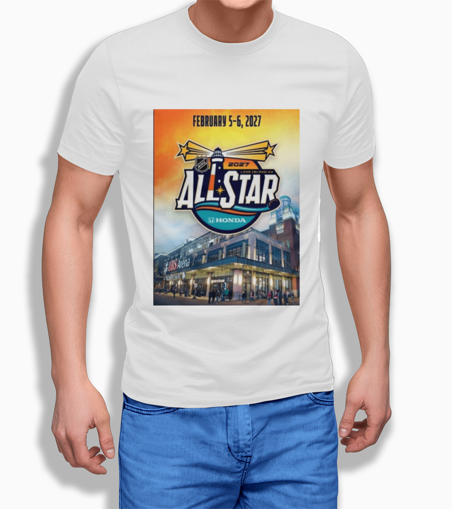 NHL All Star 2027 Honda February 5 6 UBS Arena Long Island NY T-Shirt