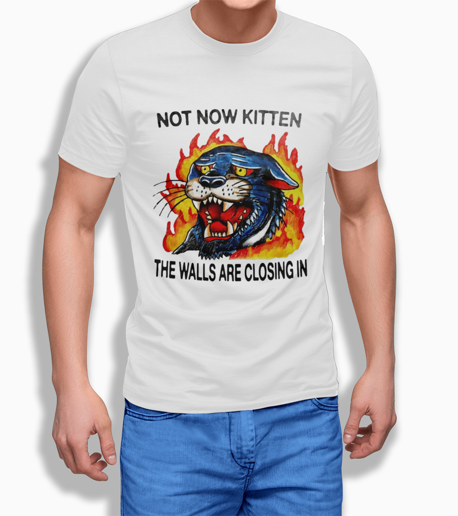 Not Now Kitten Fiery Panther The Walls Are Closing T-Shirt