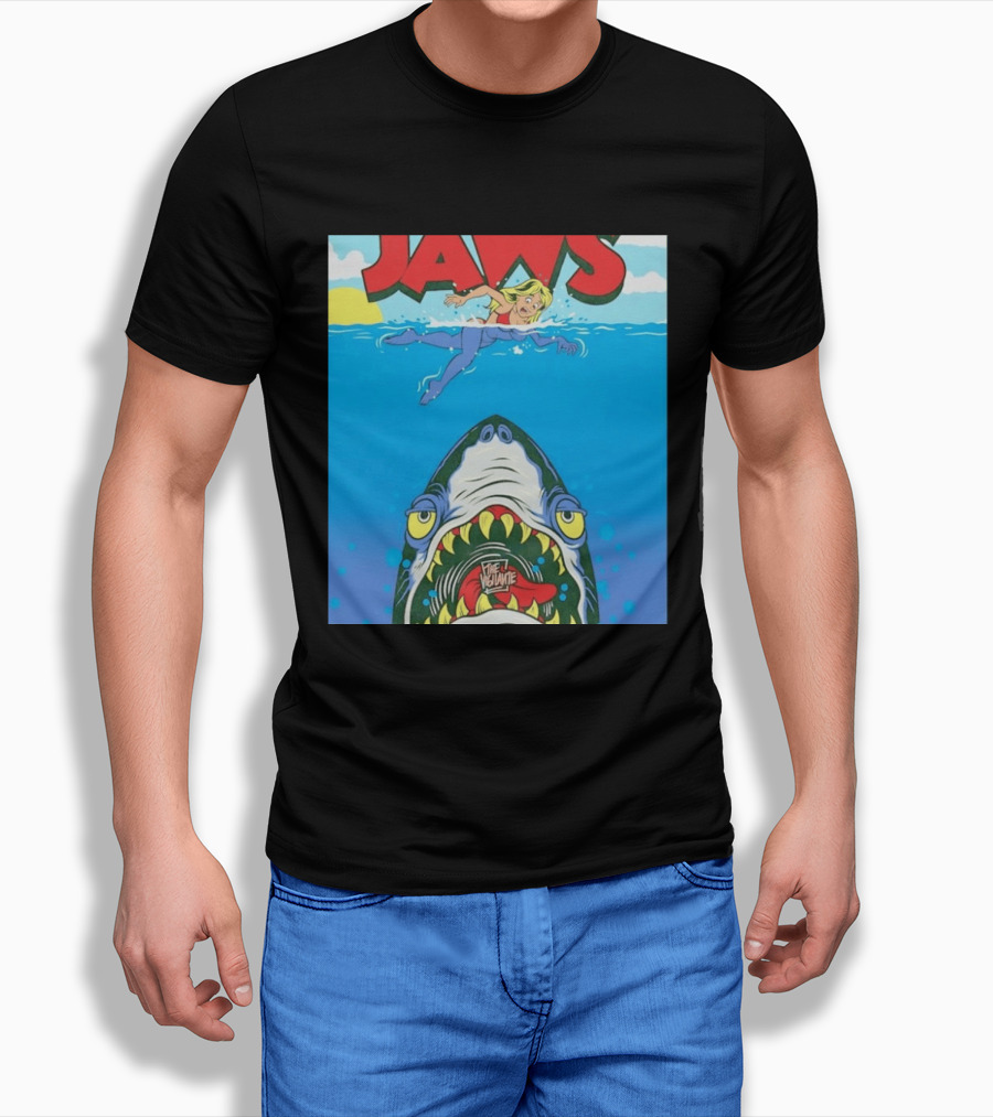 The Vigilante Jaws Shark Attack Comic Cartoon T-Shirt