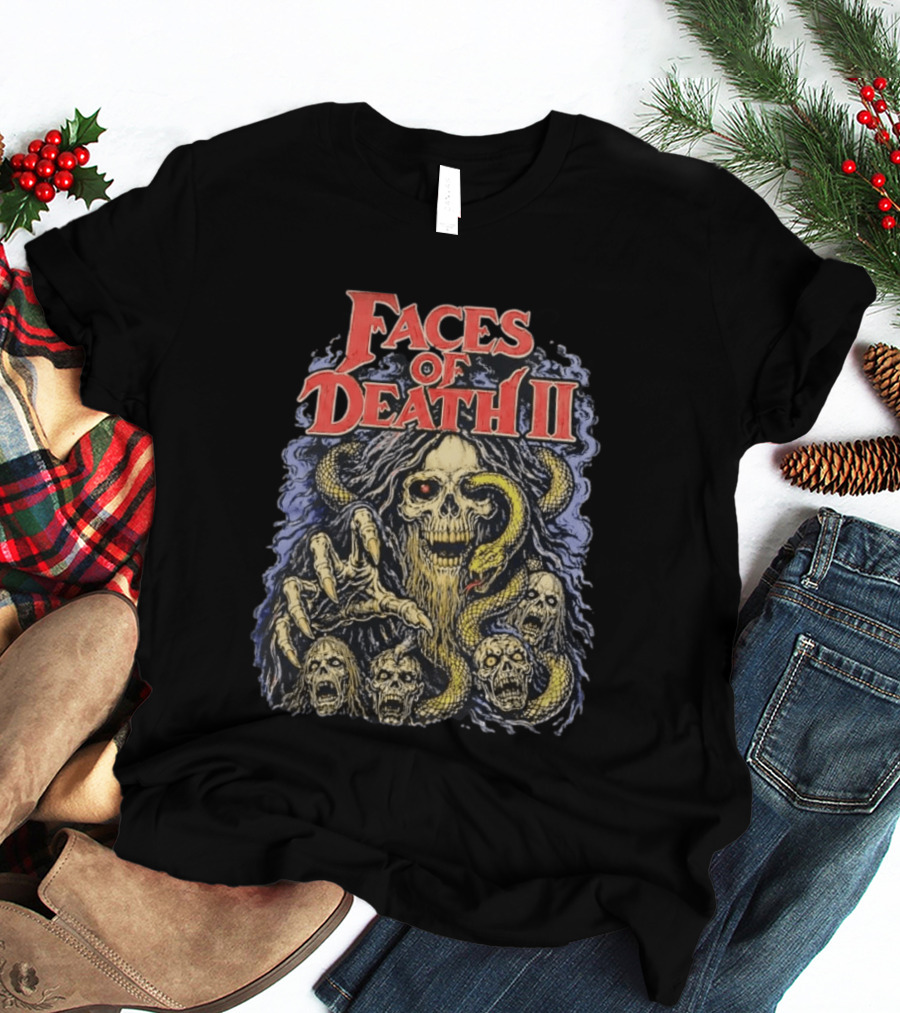 Faces Of Death II Skull Snakes And Claws T-Shirt