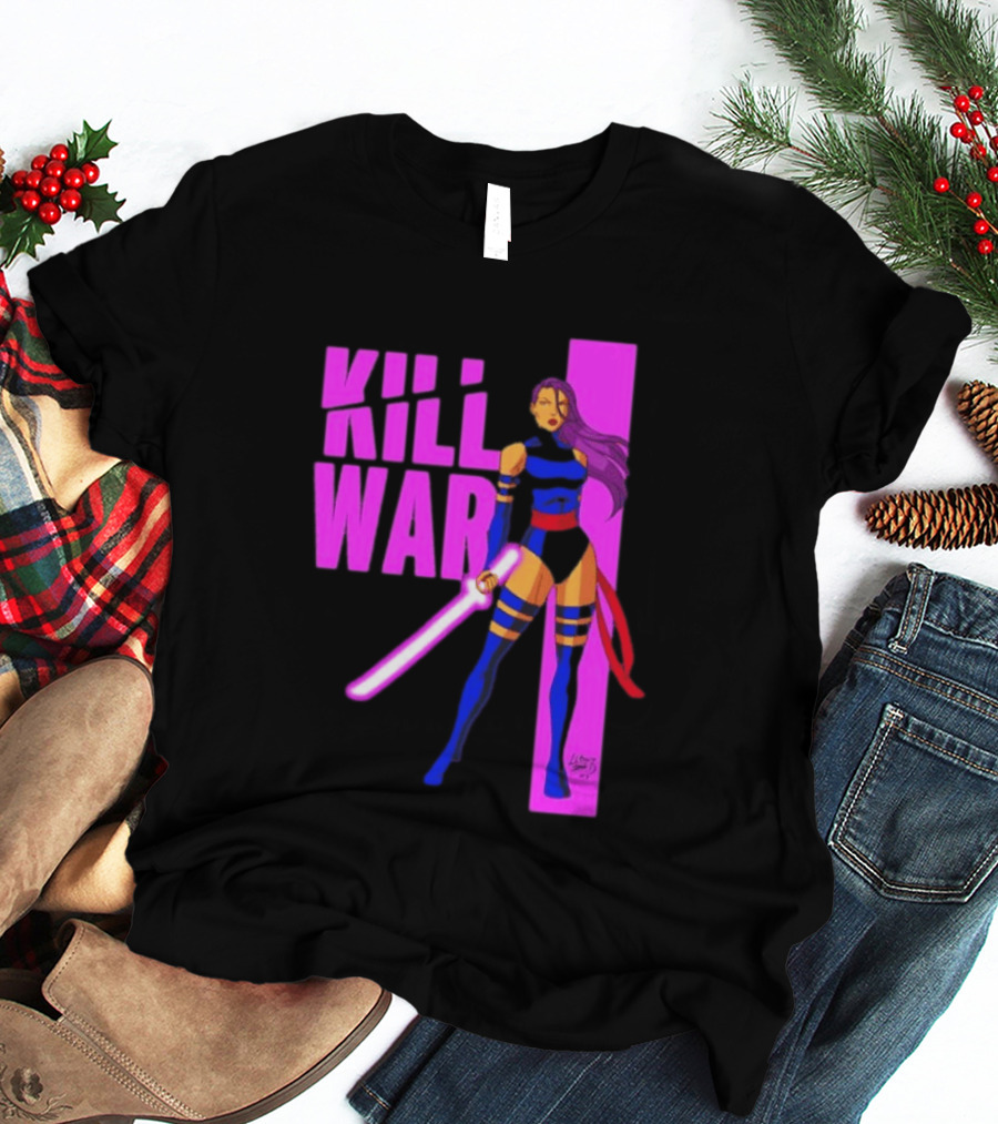 Psylocke Marvel Comics Kill War Pink T-Shirt