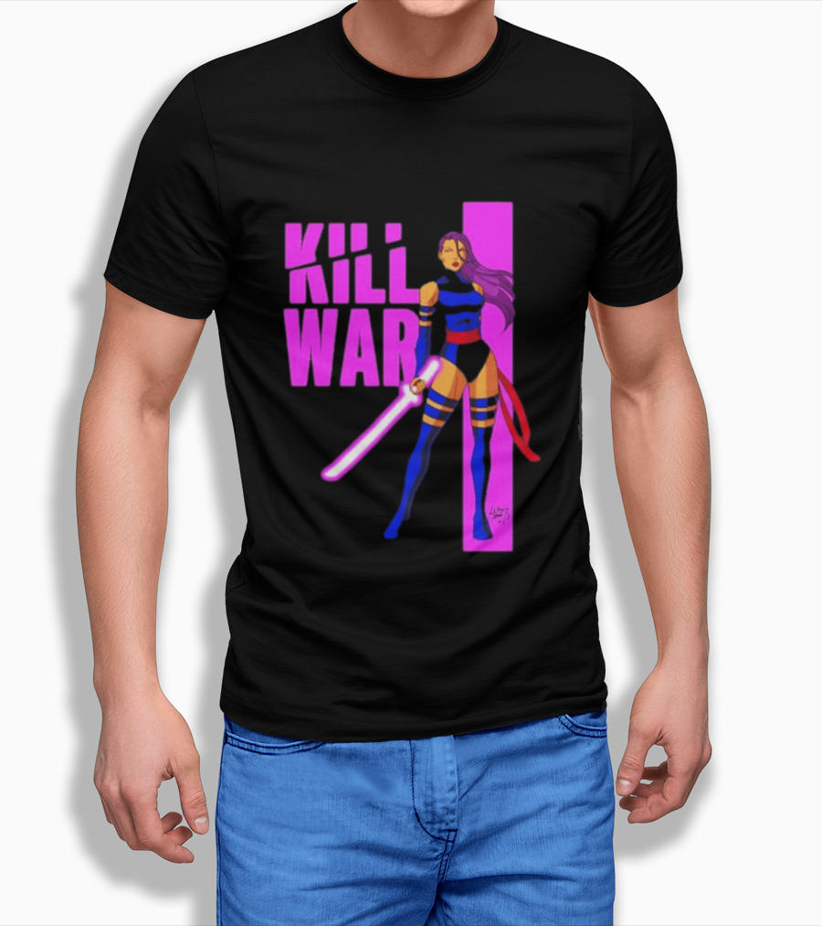 Psylocke Marvel Comics Kill War Pink T-Shirt
