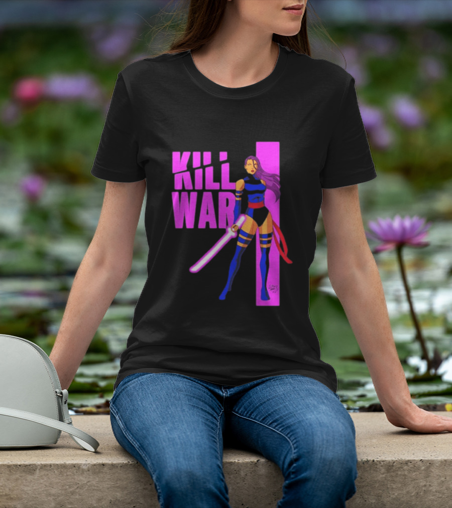 Psylocke Marvel Comics Kill War Pink T-Shirt