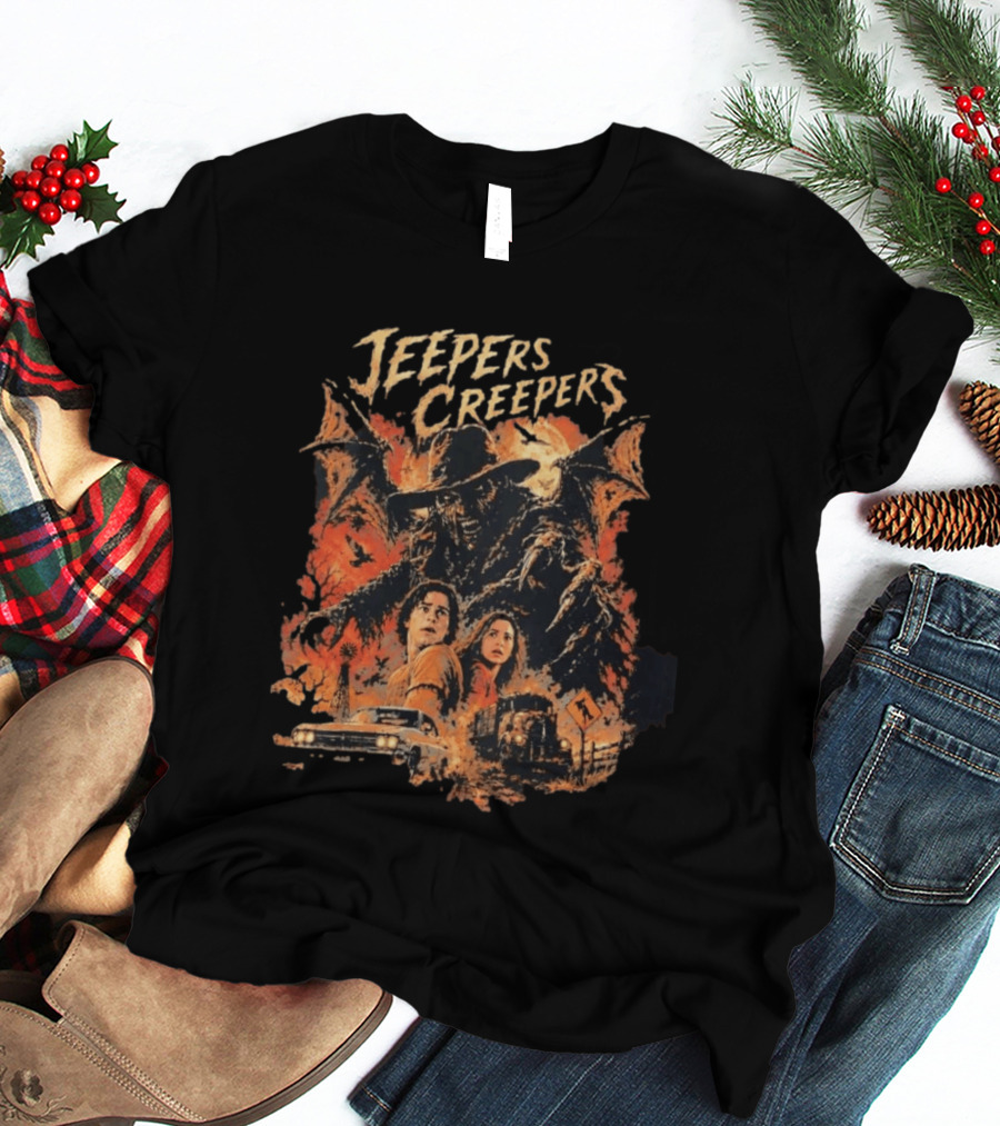 Jeepers Creepers Horror Creature And Victims Movie Scene T-Shirt