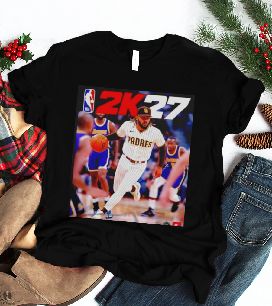 San Diego Padres NBA 2K27 Crossover Concept With Basketball Action T-Shirt