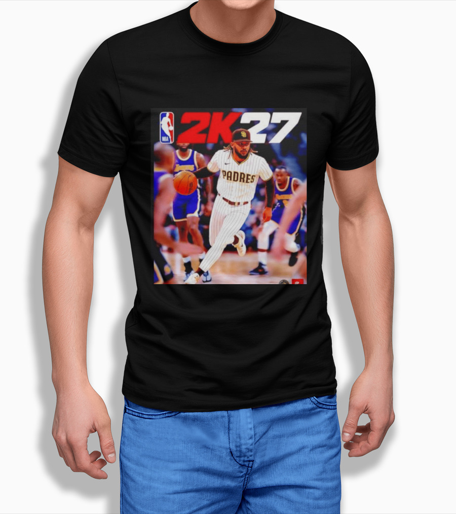 San Diego Padres NBA 2K27 Crossover Concept With Basketball Action T-Shirt