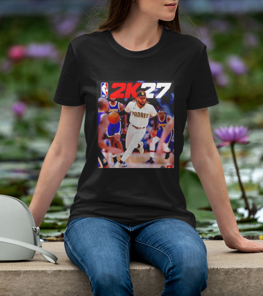 San Diego Padres NBA 2K27 Crossover Concept With Basketball Action T-Shirt