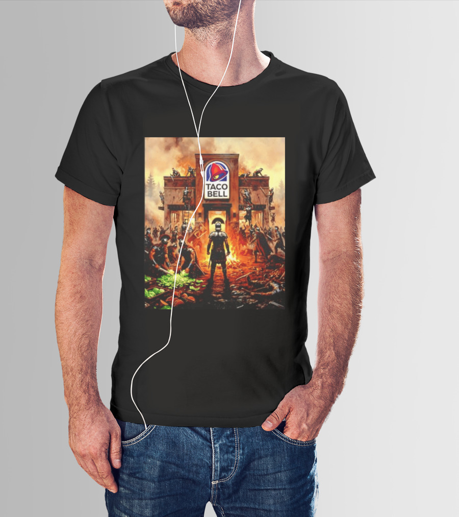 Taco Bell Medieval Knights Battle Fantasy Scene T-Shirt