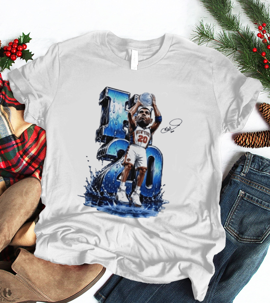 Allan Houston H20 Knicks Number 20 Throwback T-Shirt