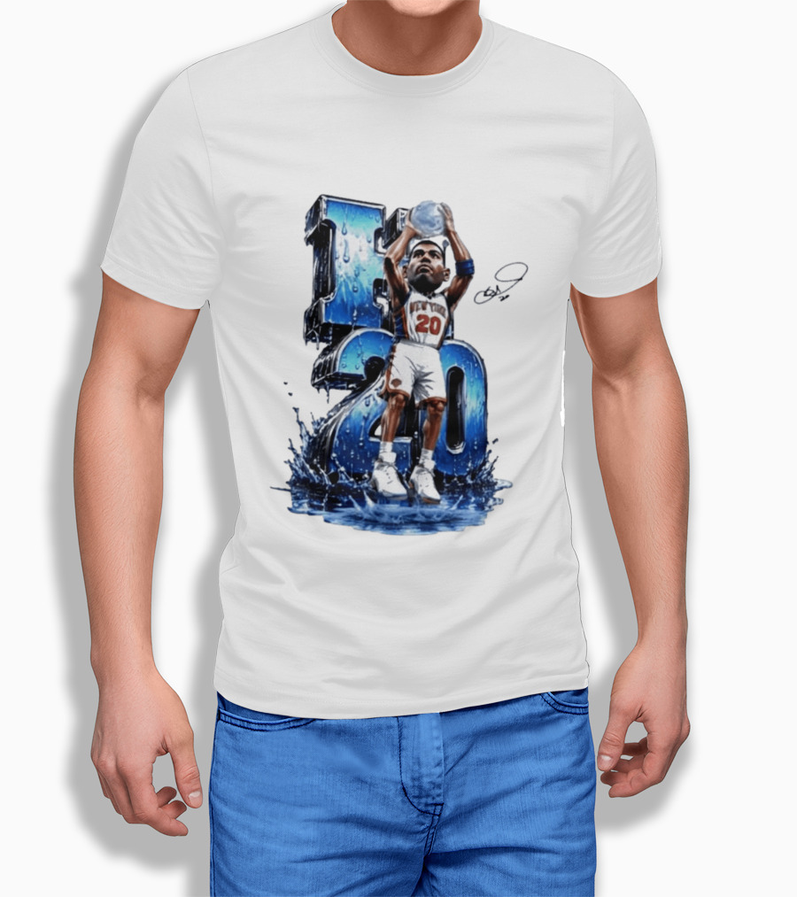 Allan Houston H20 Knicks Number 20 Throwback T-Shirt