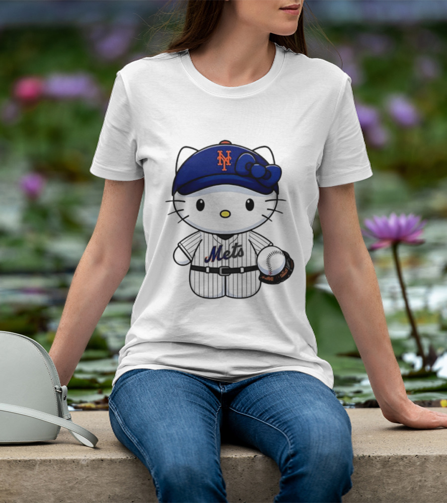 Hello Kitty New York Mets MLB Baseball Fan T-Shirt