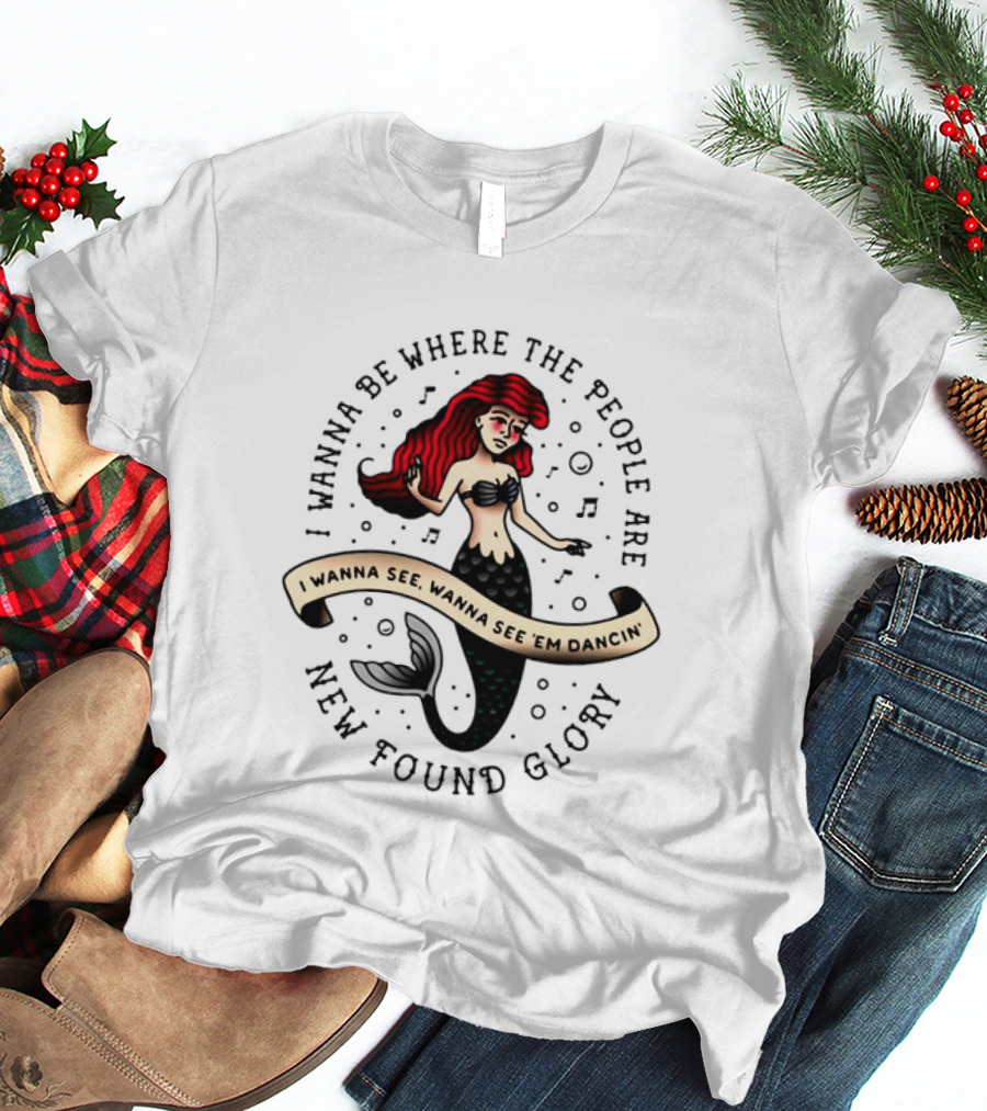 New Found Glory I Wanna Be Where The People Are Mermaid T-Shirt