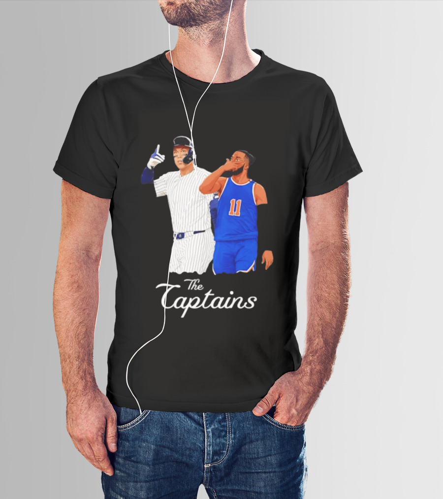 Aaron Judge New York Yankees Jalen Brunson New York Knicks The Captains T-Shirt
