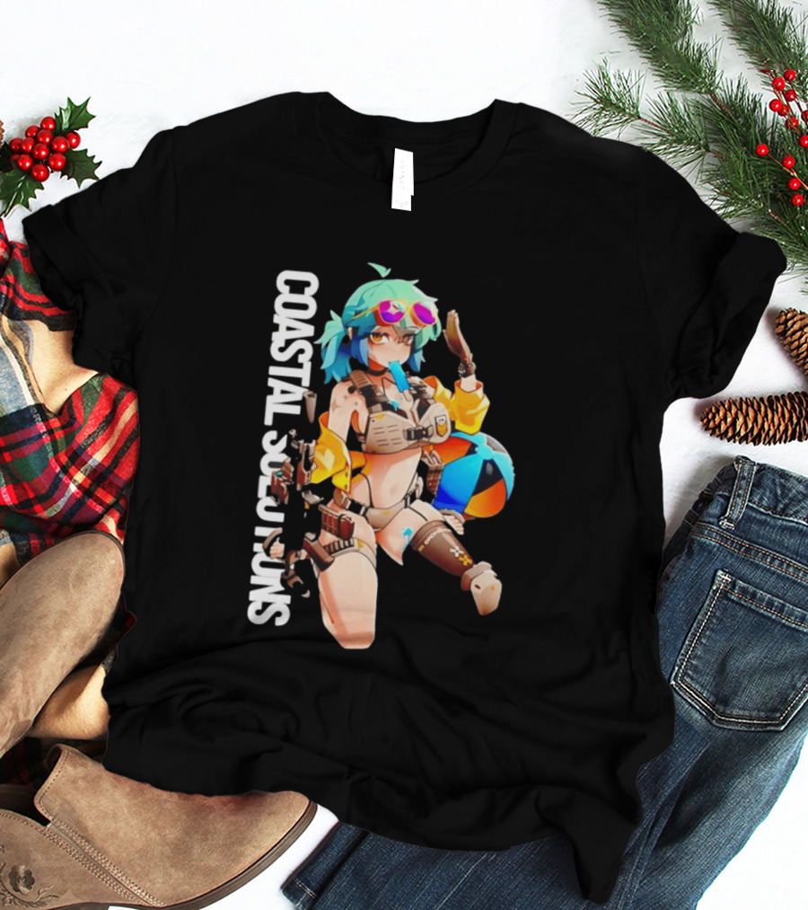 Coastal Solutions Anime Girl Popsicle Tactical Beach Vibes T-Shirt