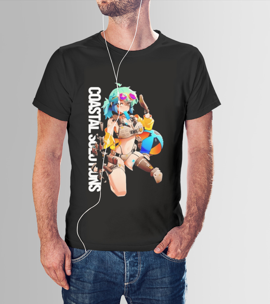 Coastal Solutions Anime Girl Popsicle Tactical Beach Vibes T-Shirt