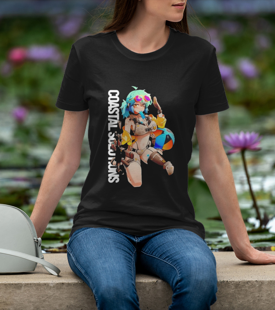 Coastal Solutions Anime Girl Popsicle Tactical Beach Vibes T-Shirt