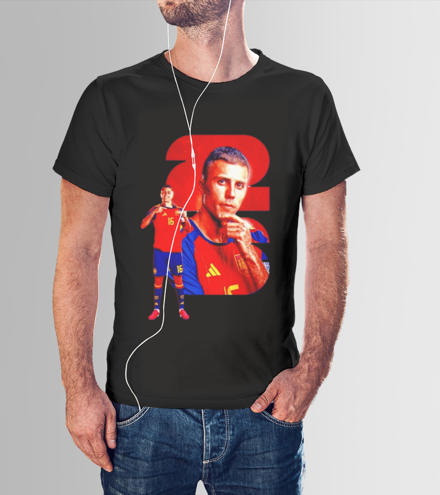 Rodrigo Hernández Cascante Rodri No 16 Spain Manchester City Football Player T-Shirt