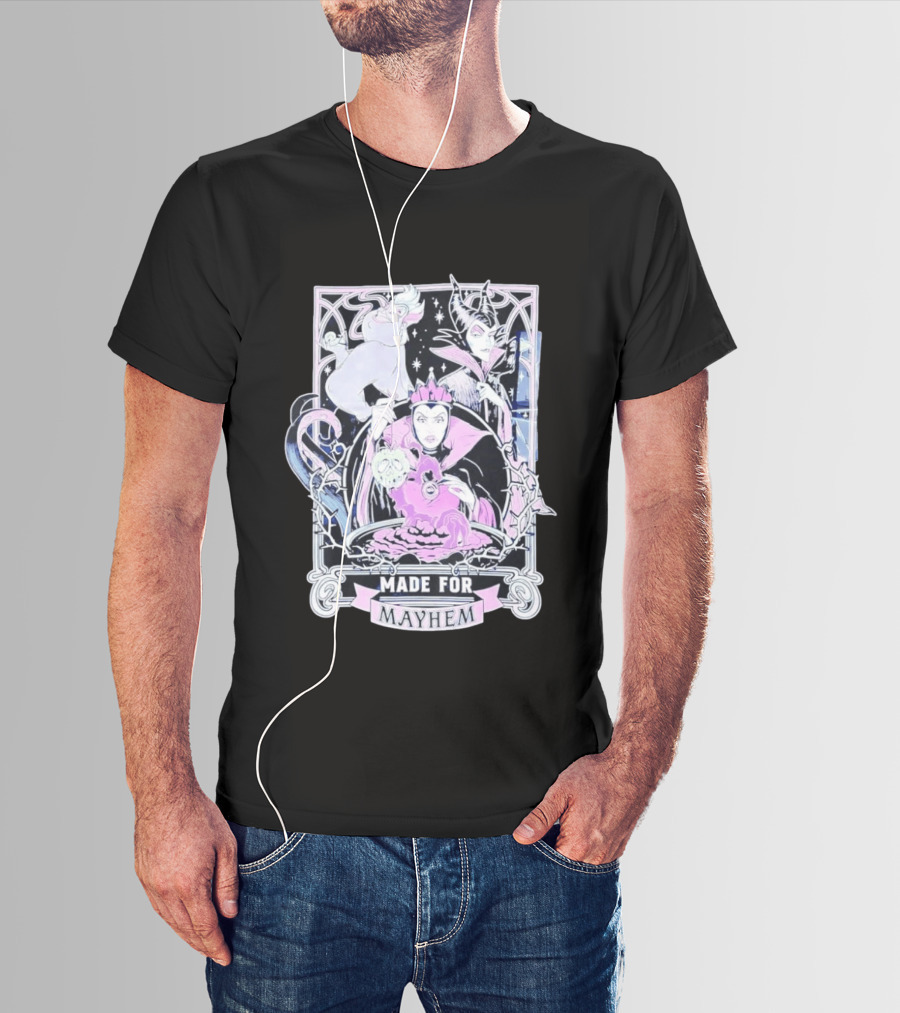 Disney Villains Made For Mayhem Ursula Maleficent Evil Queen T-Shirt