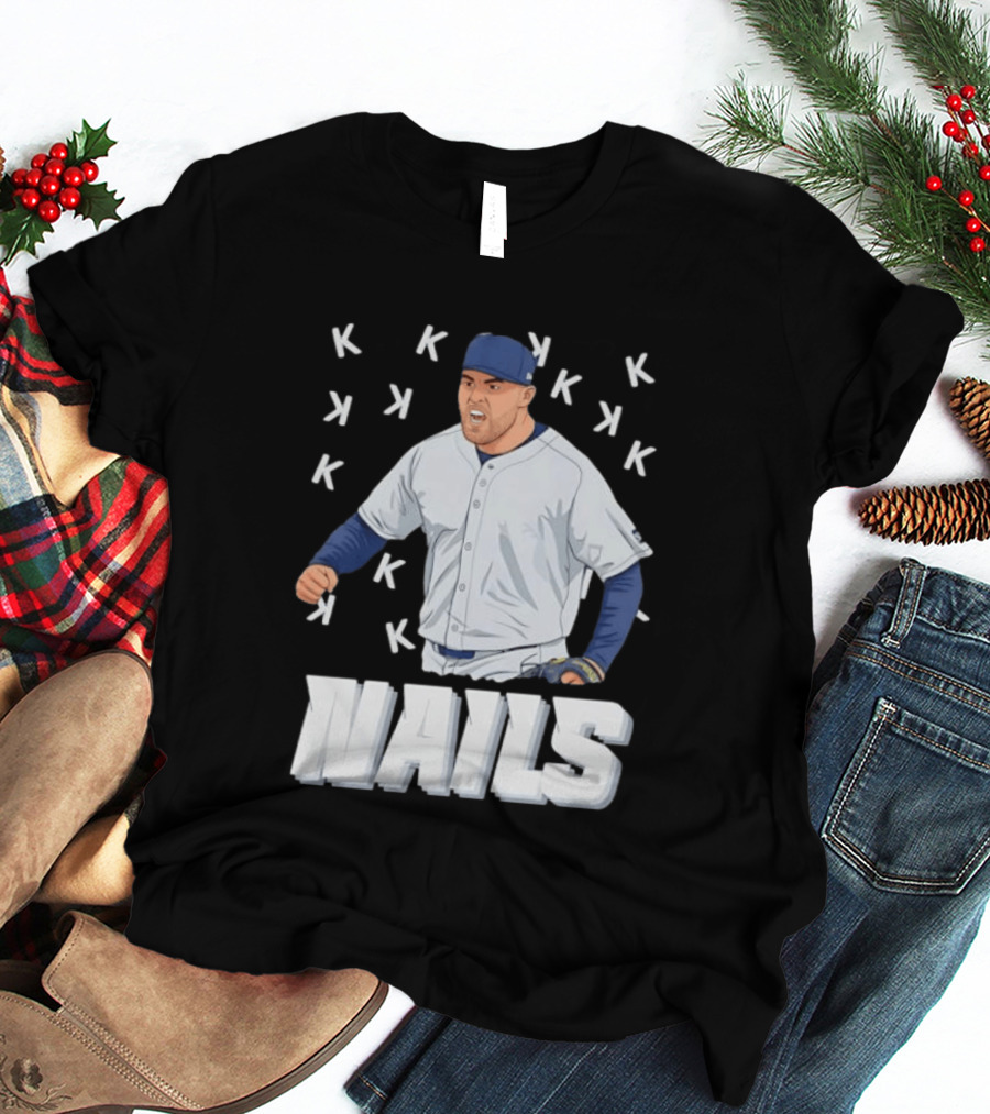 Logan Gilbert Strikeout Pitcher Seattle Mariners NAILS Baseball Fan T-Shirt