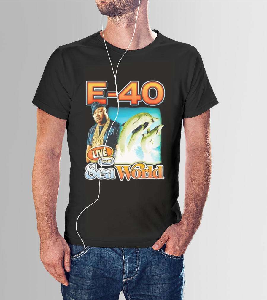 E 40 Live From Sea World With Dolphins T-Shirt