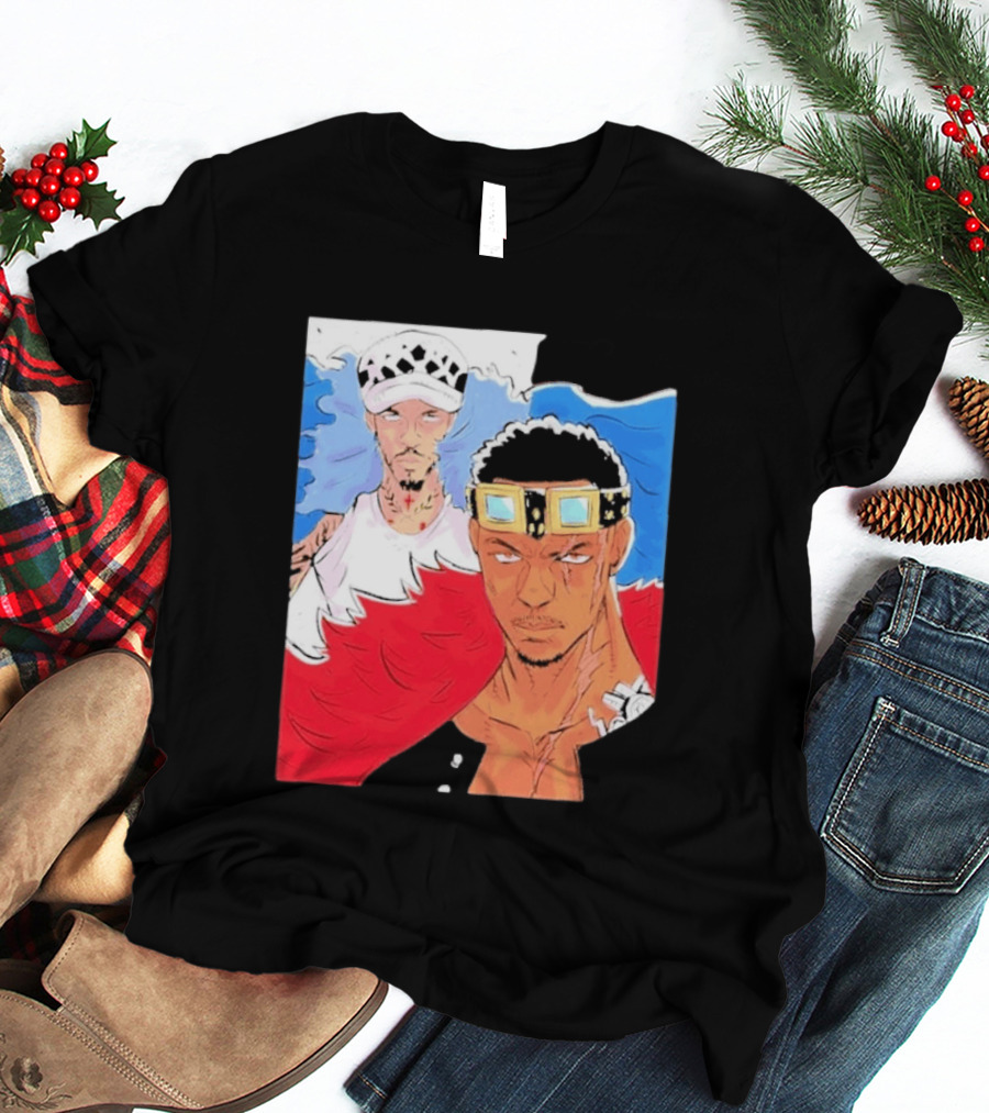 Minnesota Timberwolves Anthony Edwards Lamelo Ball Anime Crossover One Piece Fusion T-Shirt