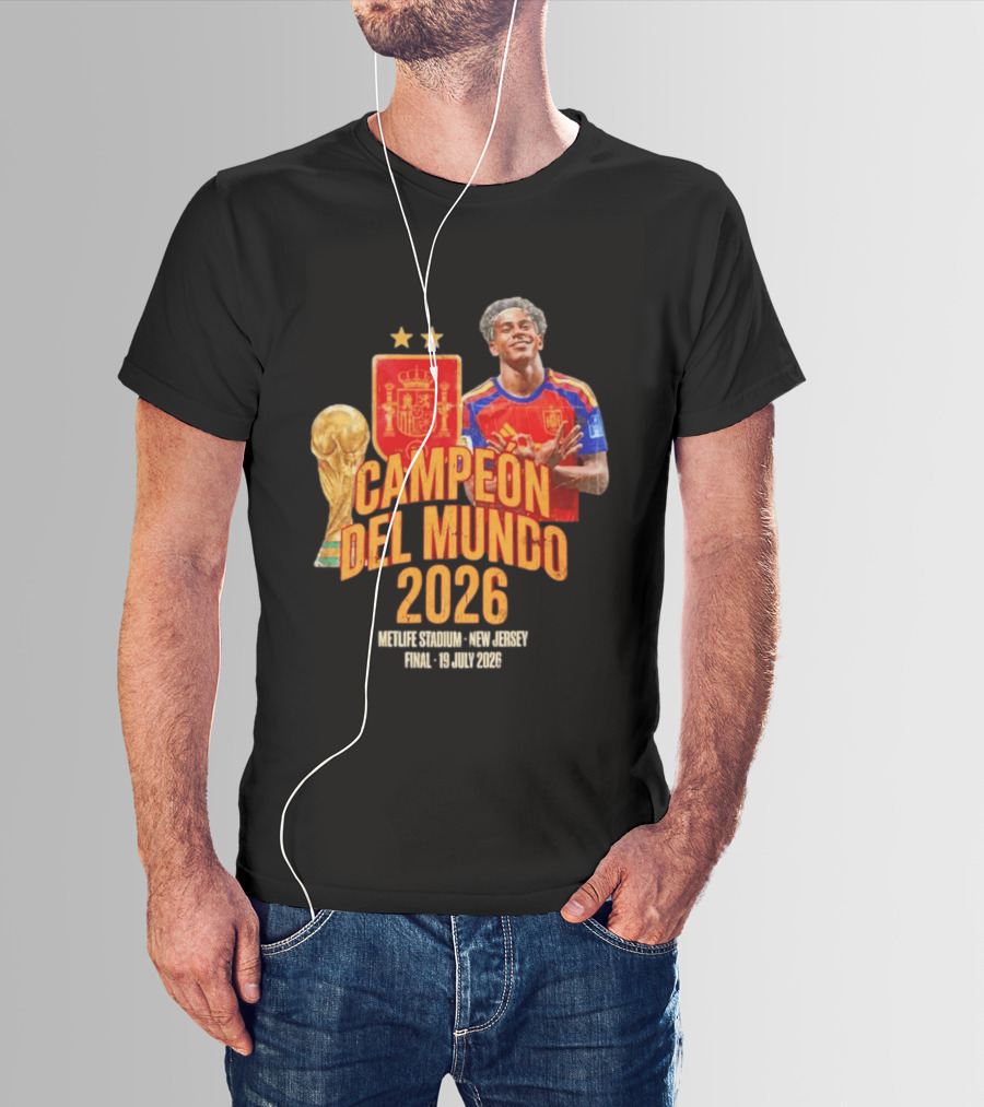 Spain Campeon Del Mundo 2026 Metlife Stadium New Jersey Final 19 Jul 2026 T-Shirt
