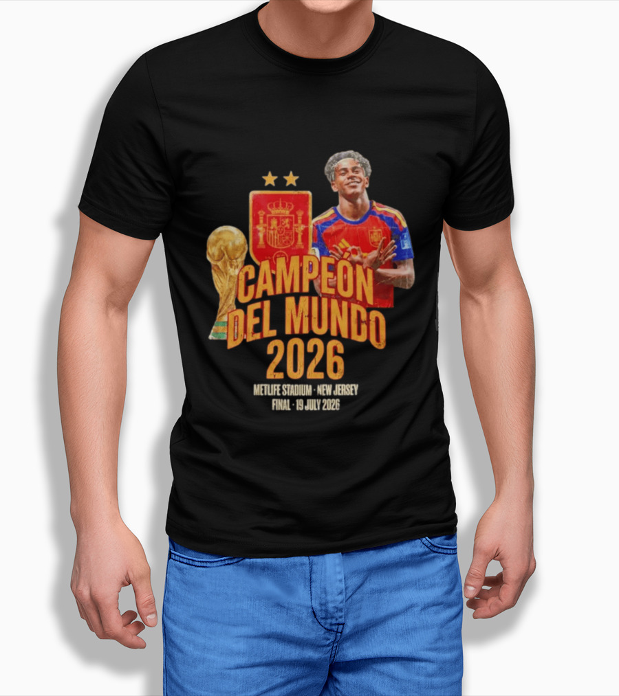 Spain Campeon Del Mundo 2026 Metlife Stadium New Jersey Final 19 Jul 2026 T-Shirt