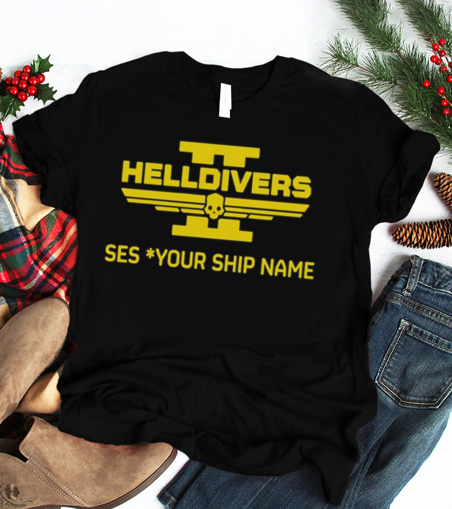 Helldivers II Customized SES Your Ship Name T-Shirt
