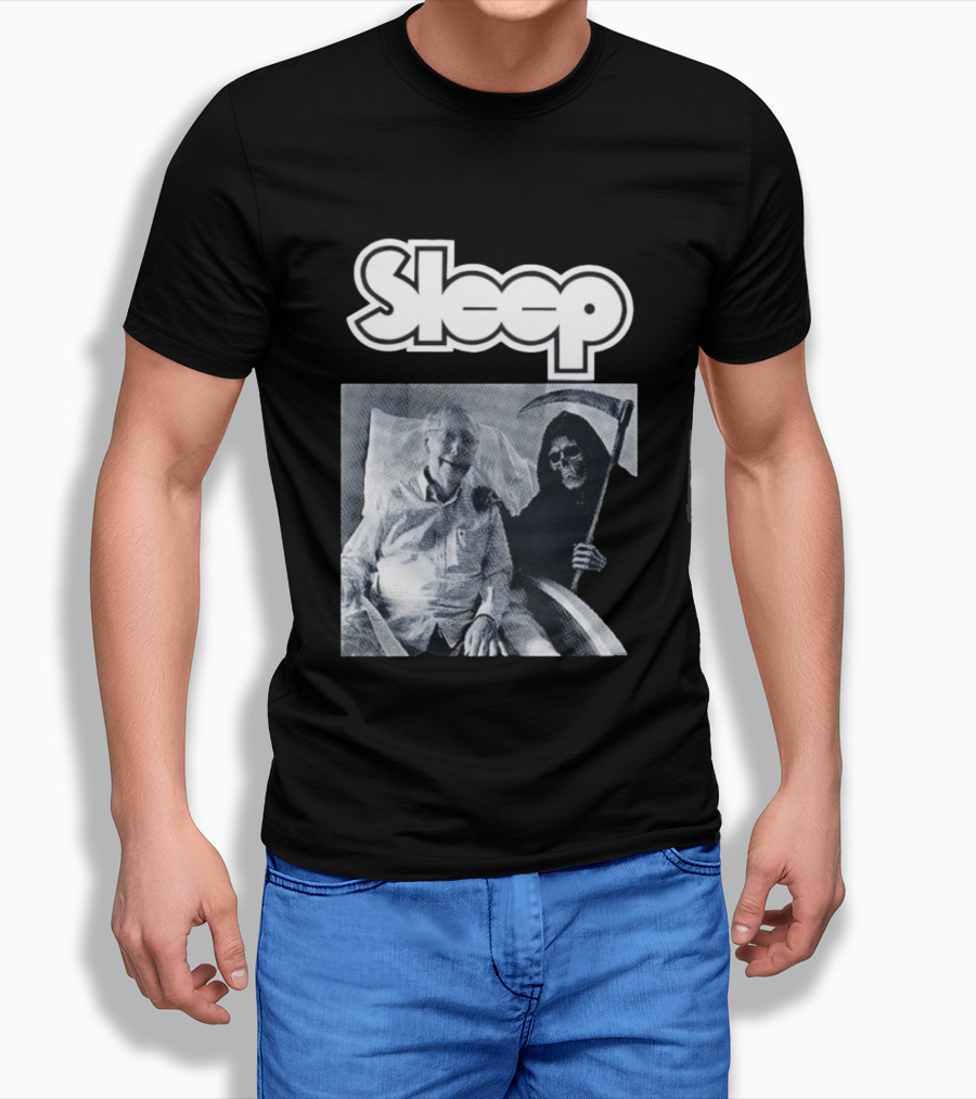 United Snakes Grim Reaper Holding Scythe Sleep Elderly Man In Hospital Room T-Shirt