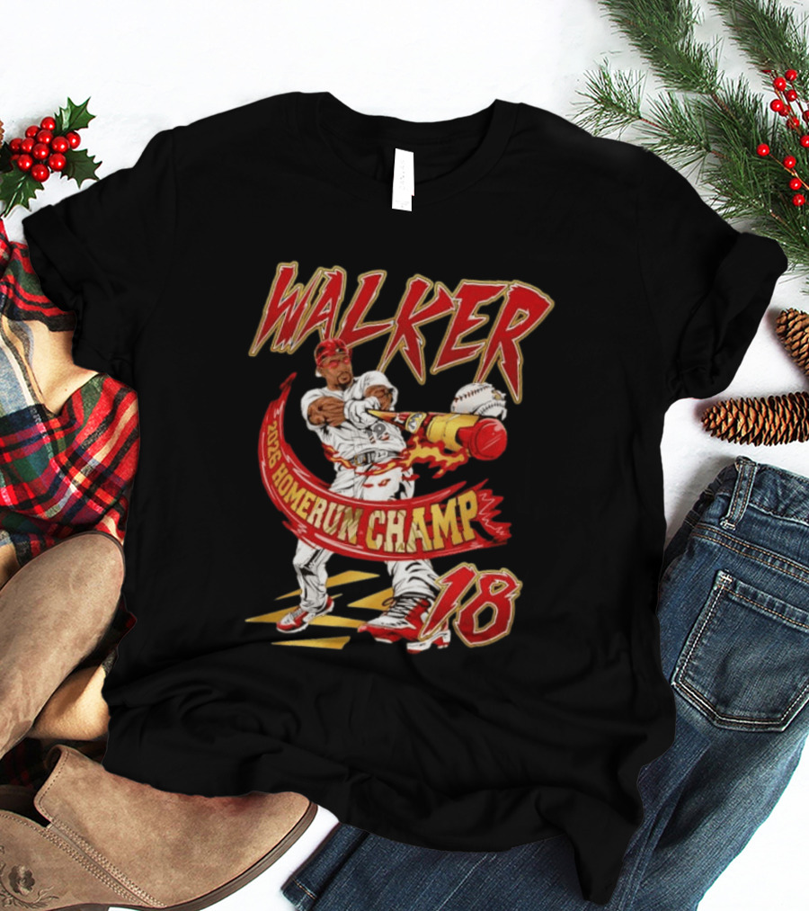 Walker 2026 Home Run Champ 18 MLB Baseball Player T-Shirt