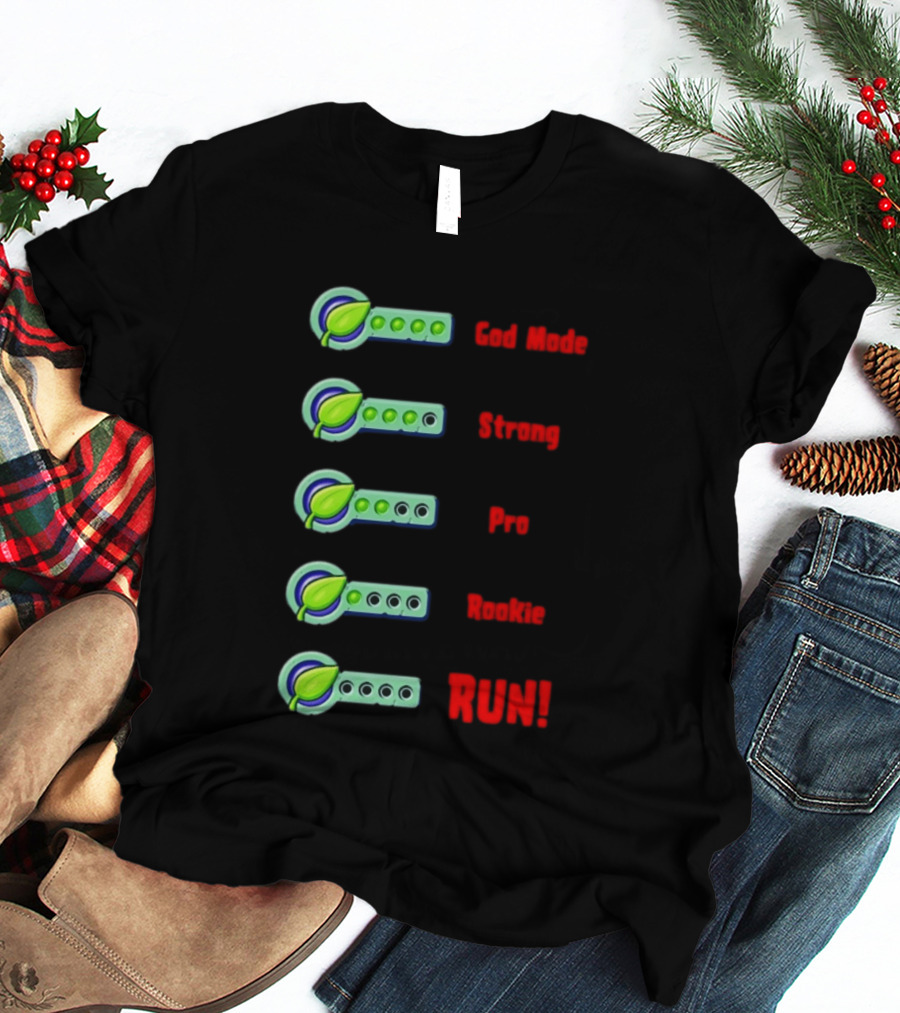 Plant Food Power Levels God Mode Strong Pro Rookie Run T-Shirt