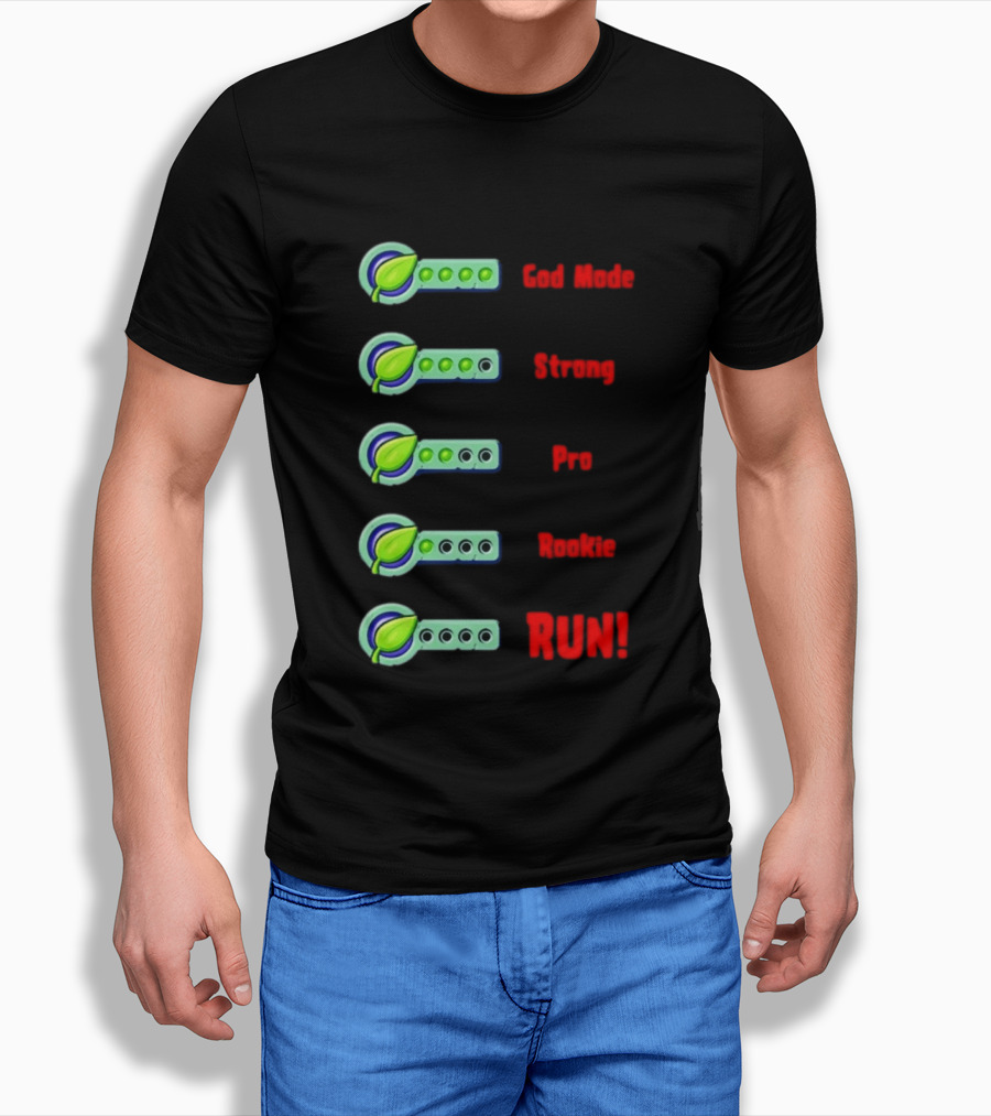Plant Food Power Levels God Mode Strong Pro Rookie Run T-Shirt