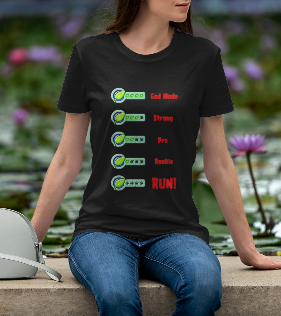 Plant Food Power Levels God Mode Strong Pro Rookie Run T-Shirt