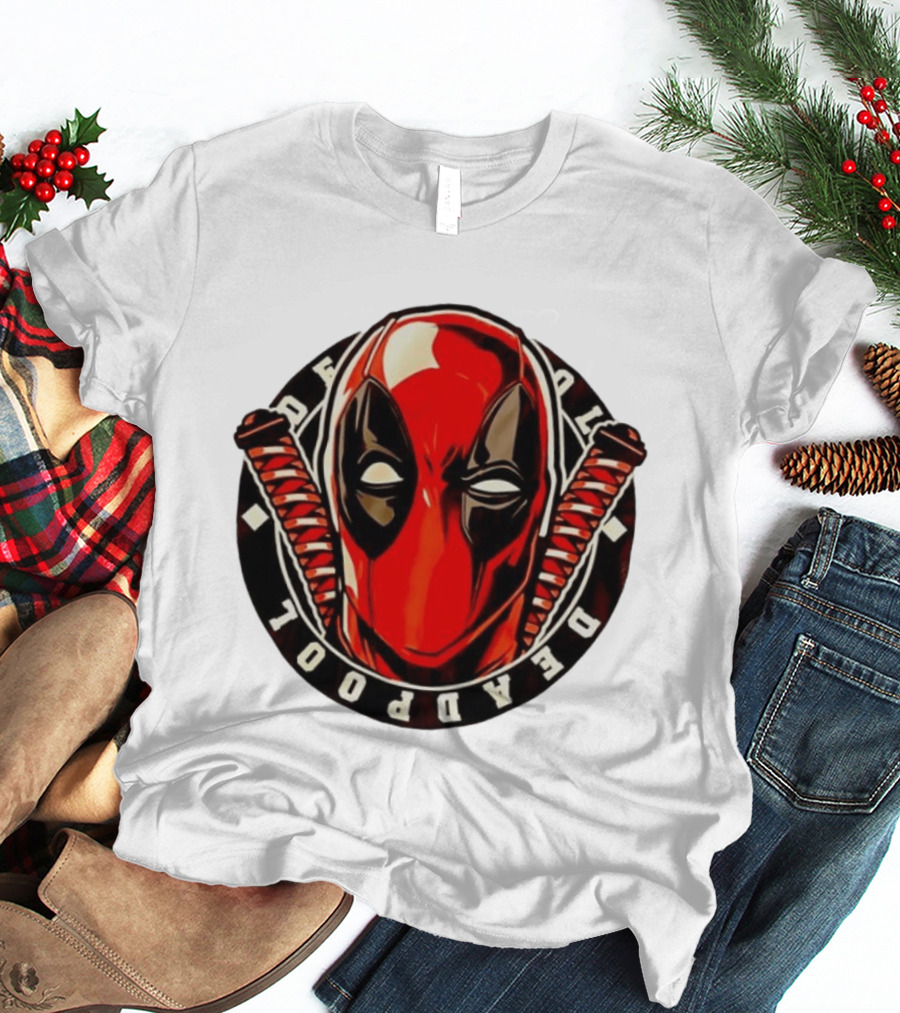 Deadpool Marvel Comics Mask Katana Swords T-Shirt