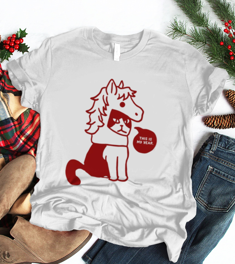 Year Of The Horse 2026 Chinese Lunar New Year Zodiac Cat T-Shirt