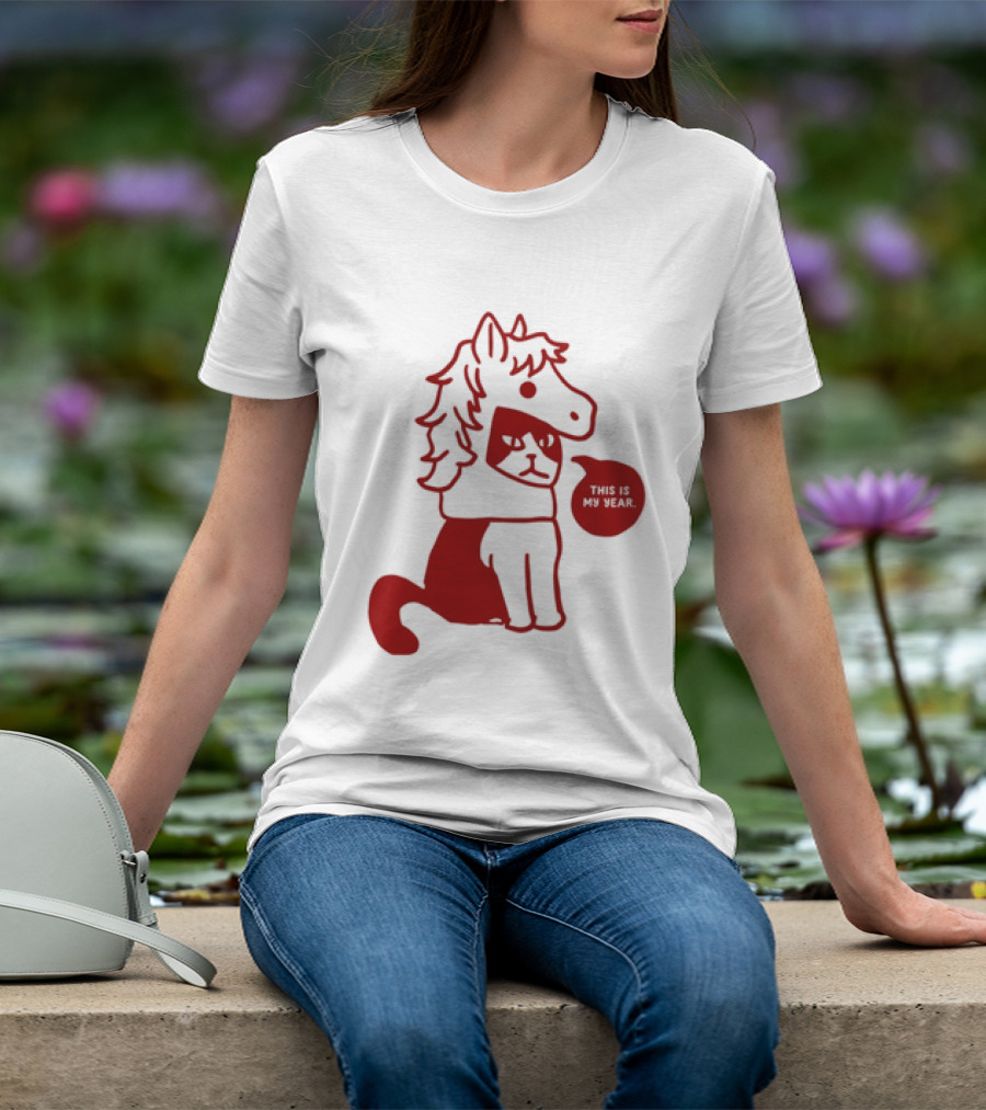 Year Of The Horse 2026 Chinese Lunar New Year Zodiac Cat T-Shirt
