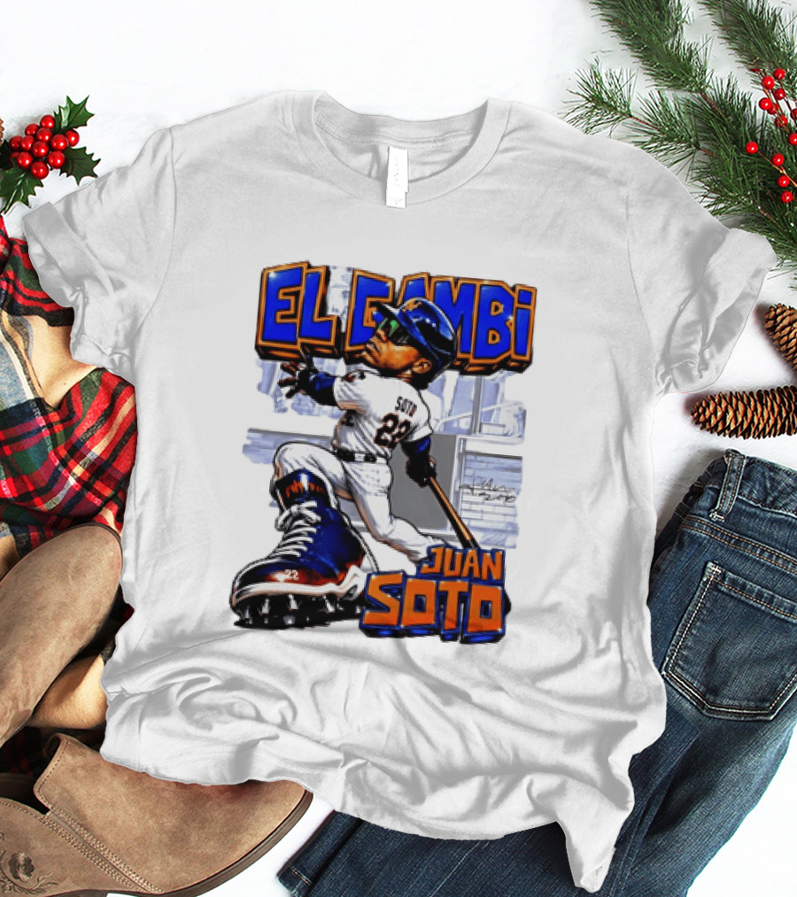 New York Mets El Gambi Juan Soto 22 Baseball T-Shirt