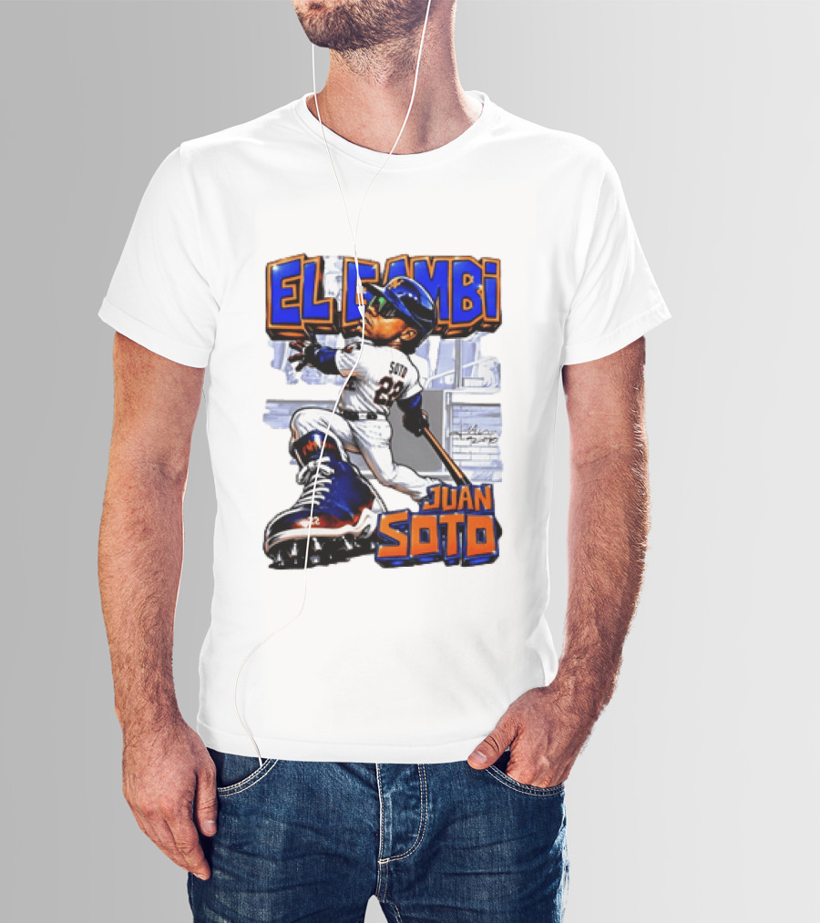 New York Mets El Gambi Juan Soto 22 Baseball T-Shirt