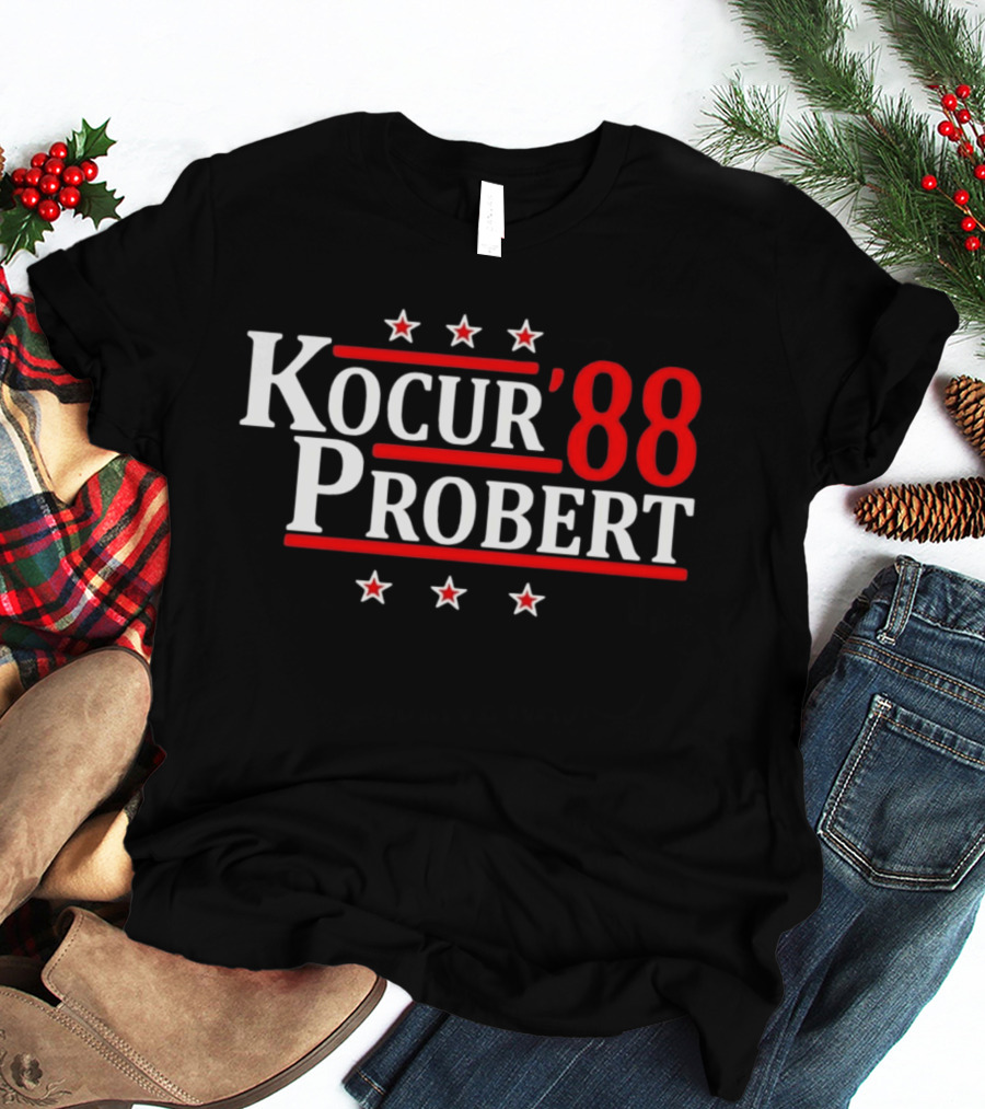 Detroit Kocur Probert Hockey Legends 88 With Stars T-Shirt