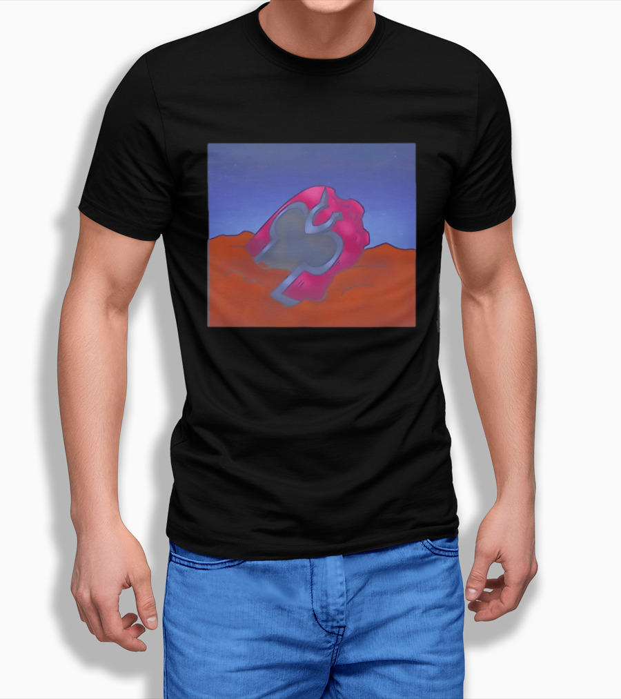 Devil Card Sinners To The Saint With Red Heart Symbol In Sand T-Shirt