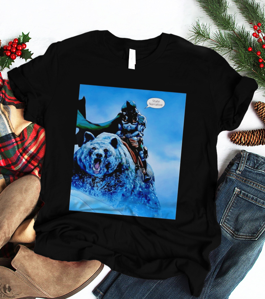 Doctor Doom State Narrative Riding Bear T-Shirt