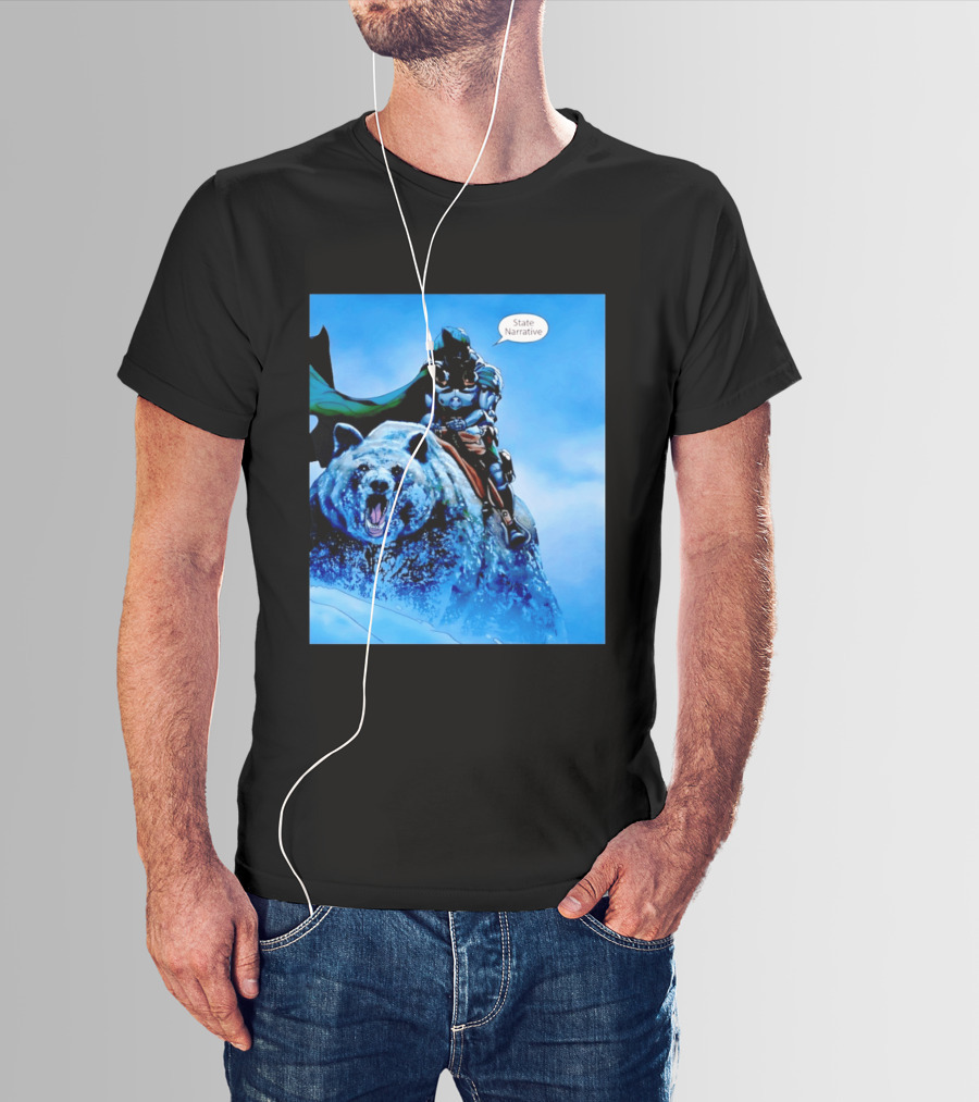 Doctor Doom State Narrative Riding Bear T-Shirt