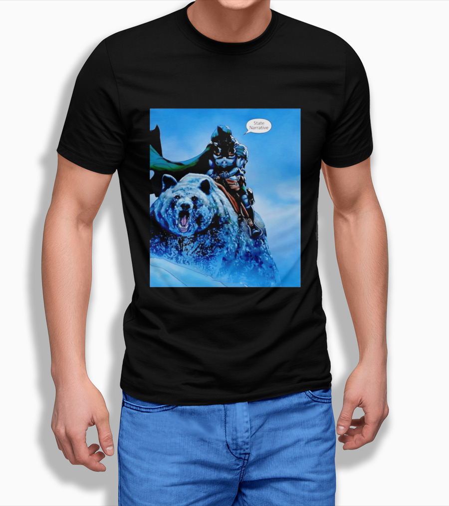 Doctor Doom State Narrative Riding Bear T-Shirt