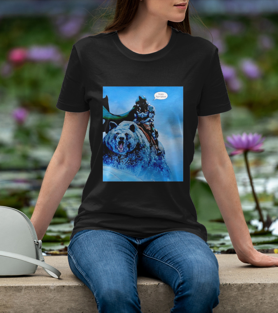 Doctor Doom State Narrative Riding Bear T-Shirt