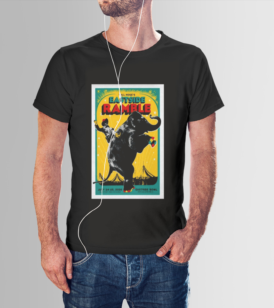 Will Hoge Eastside Ramble Nashville TN July 24 25 2026 Elephant Circus Eastside Bowl T-Shirt