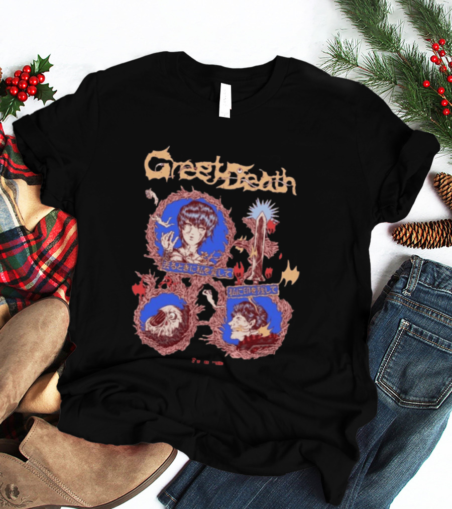 Greet Death Berserk Evil Greed Store Longsleeve Anime Manga Aesthetic T-Shirt
