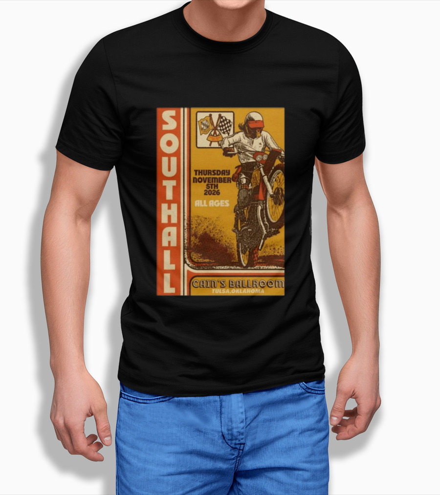 Southall Live At Cain's Ballroom Tulsa OK November 5 2026 Motorcycle Event T-Shirt
