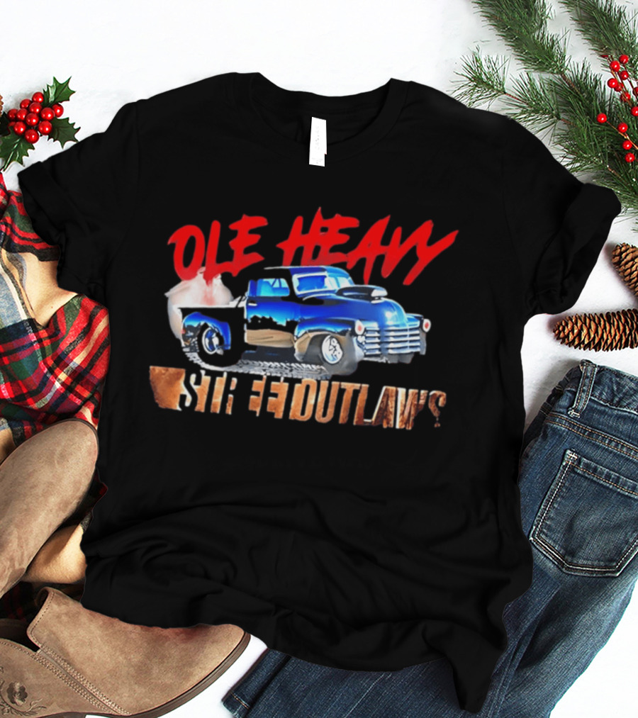 Ole Heavy Street Outlaws Blue Classic Truck Racing T-Shirt