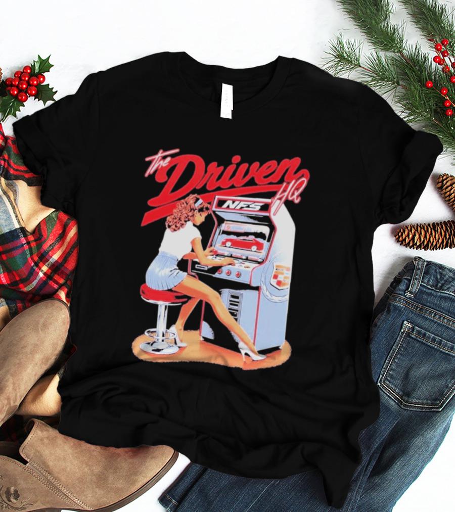 The Driven HQ NFS Arcade Gaming Girl Retro Pin Up T-Shirt